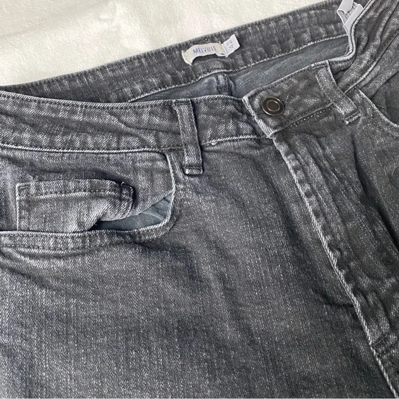 Brandy Melville Flare Jeans Dark Grey Faded Black Denim - Picture 5 of 10